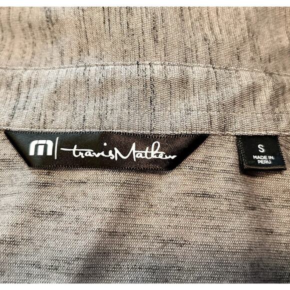 TRAVIS MATTHEW Men's Light Valley Short Sleeve Heathered Grey Polo Shirt Sz S - Picture 3 of 5